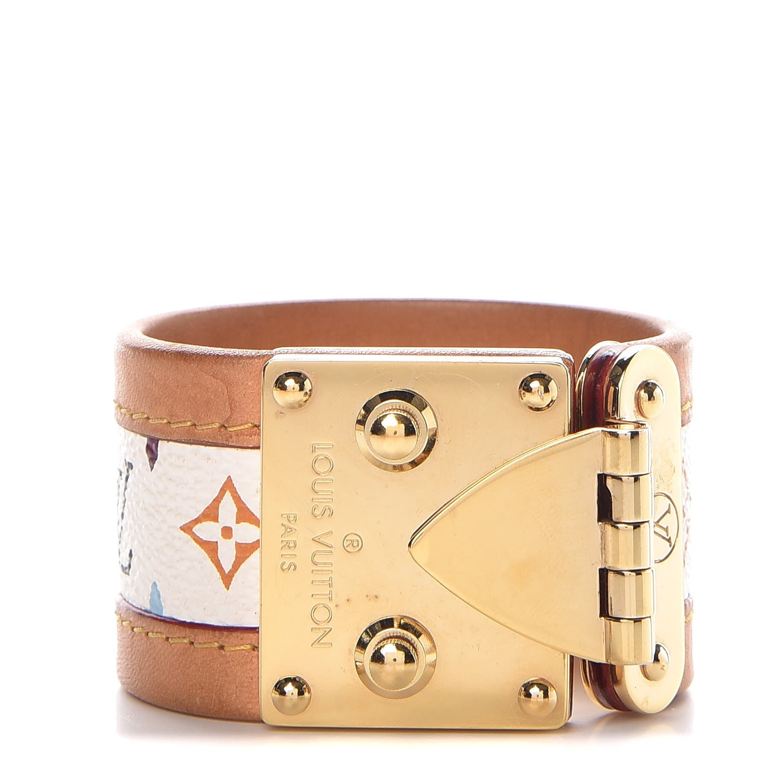Louis Vuitton Monogram Multicolor S Lock Bracelet White 1 of 8