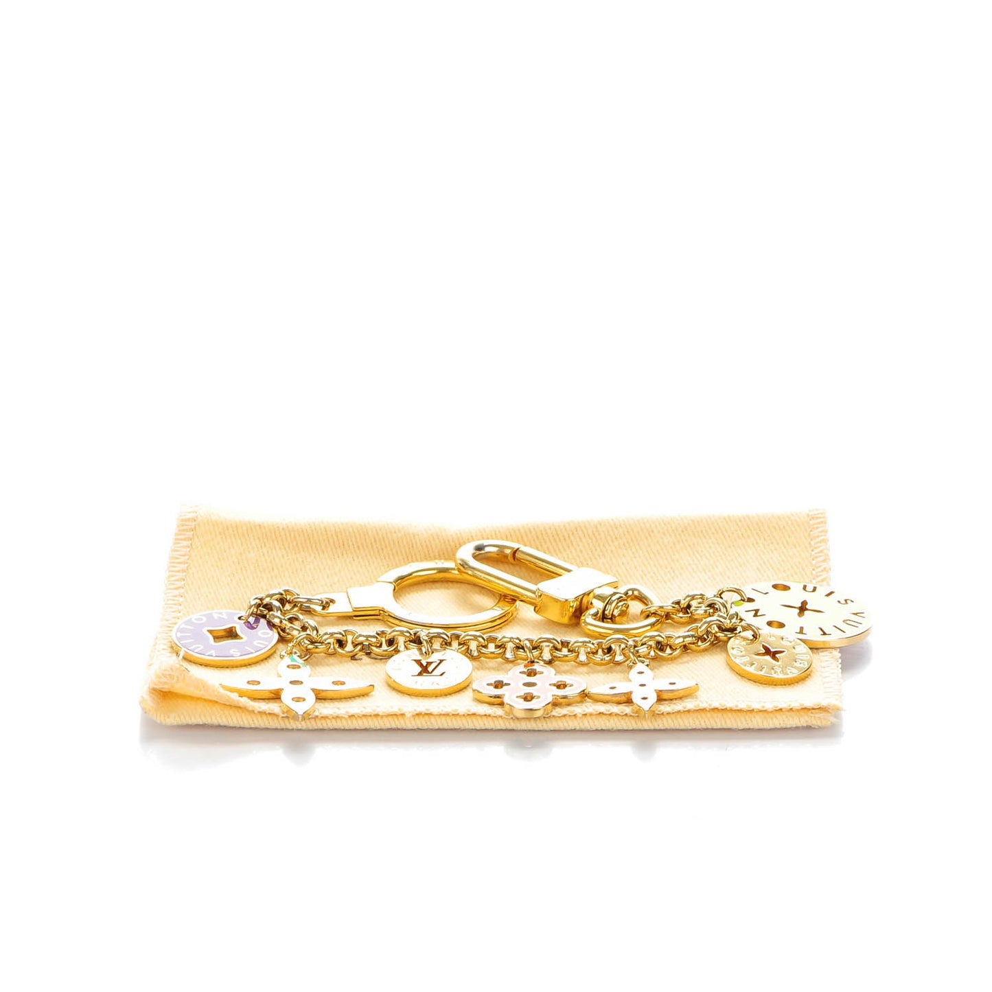 Enamel Looping Key Chain Bag Charm Multicolor
