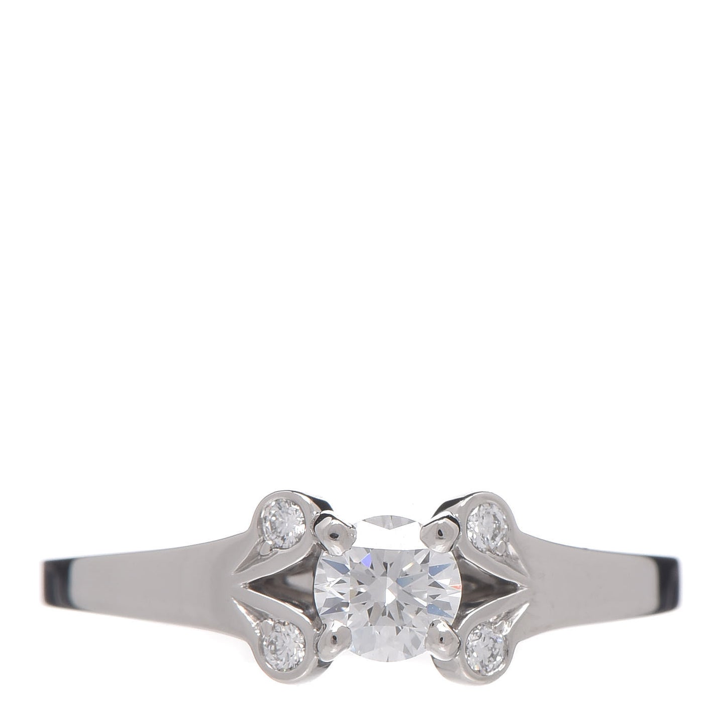 Platinum Diamond .23ct Ballerine Solitaire Engagement Ring 47 4