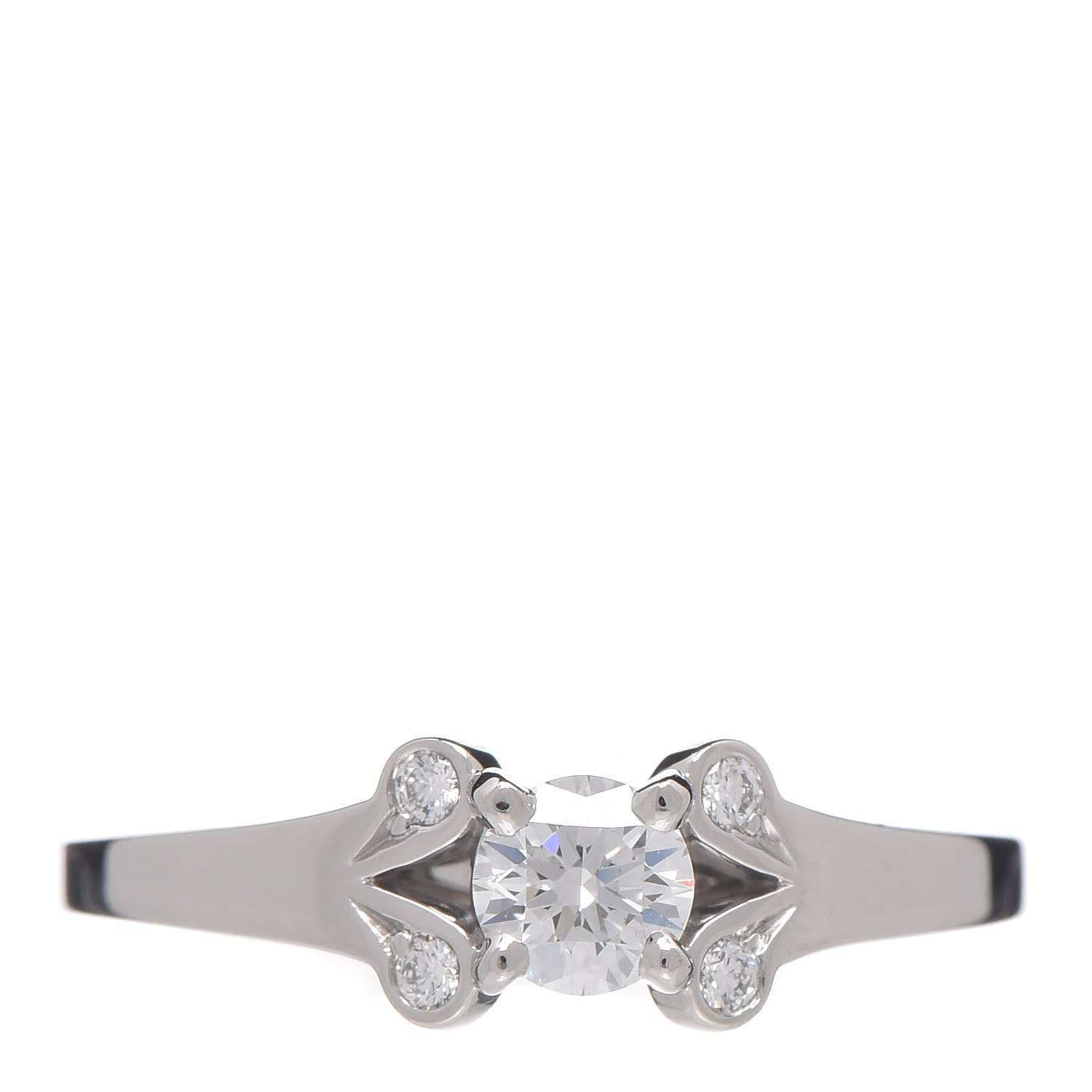 Cartier Platinum Diamond .23ct Ballerine Solitaire Engagement Ring 47 4 1 of 7