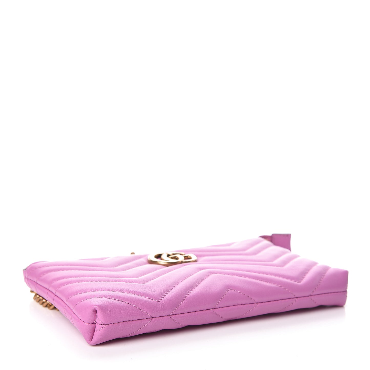 Calfskin Matelasse Mini GG Marmont Chain Bag Candy Mousse