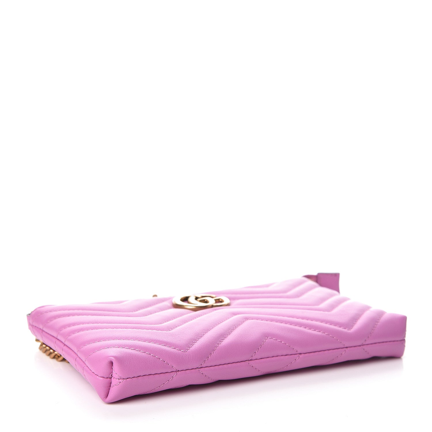 Gucci Calfskin Matelasse Mini GG Marmont Chain Bag Candy Mousse 4 of 11