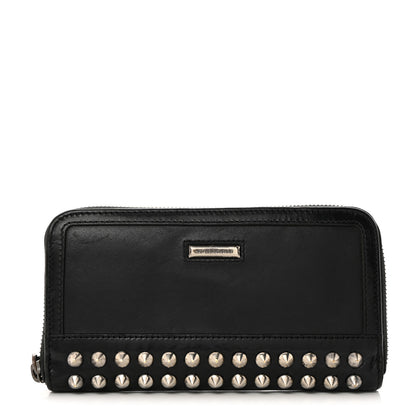 Burberry Calfskin Studded Zip Around Wallet Black 1 of 8
