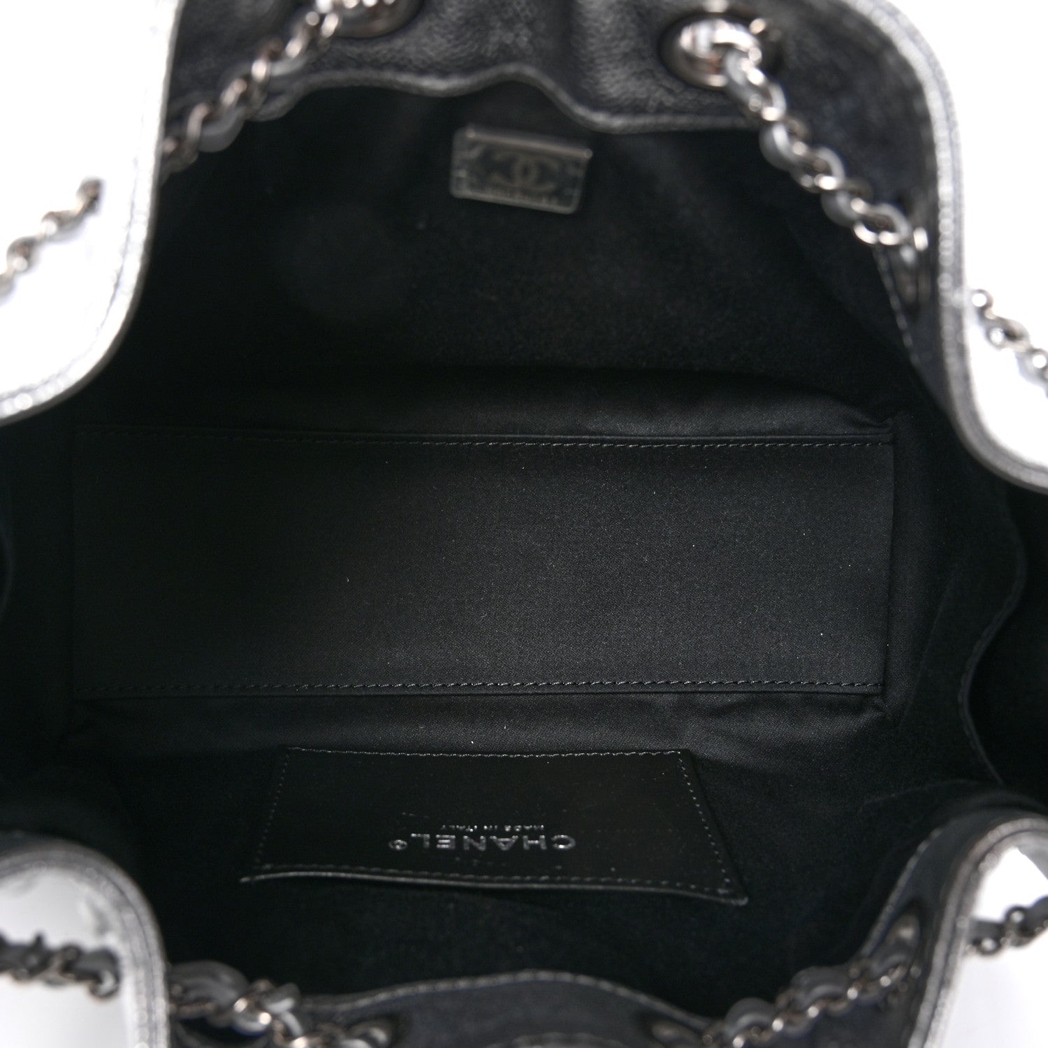Chanel Metallic Caviar Quilted Mini Chanel 25 Handbag Silver 5 of 10