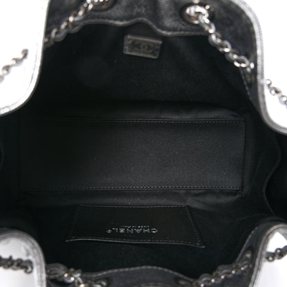 Chanel Metallic Caviar Quilted Mini Chanel 25 Handbag Silver 5 of 10