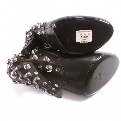 Gucci Leather Studded Babooska Ankle Boots Black 5 of 8