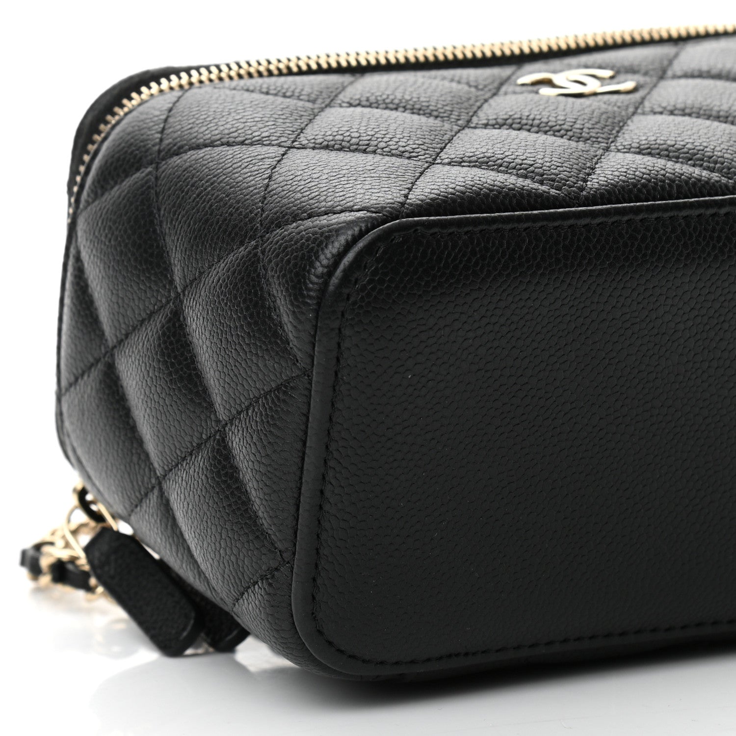 Chanel Caviar Quilted Small Vanity Case With Chain Black 9 of 11