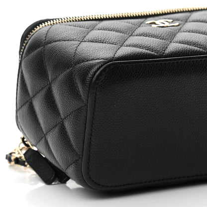Chanel Caviar Quilted Small Vanity Case With Chain Black 9 of 11