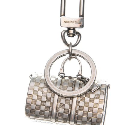 Louis Vuitton Brushed Palladium The Keepall Key Holder Bag Charm 3 of 4