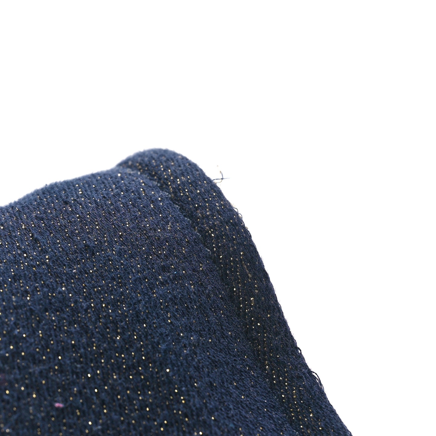 Lurex Canvas Small Deauville Tote Navy Blue Gold