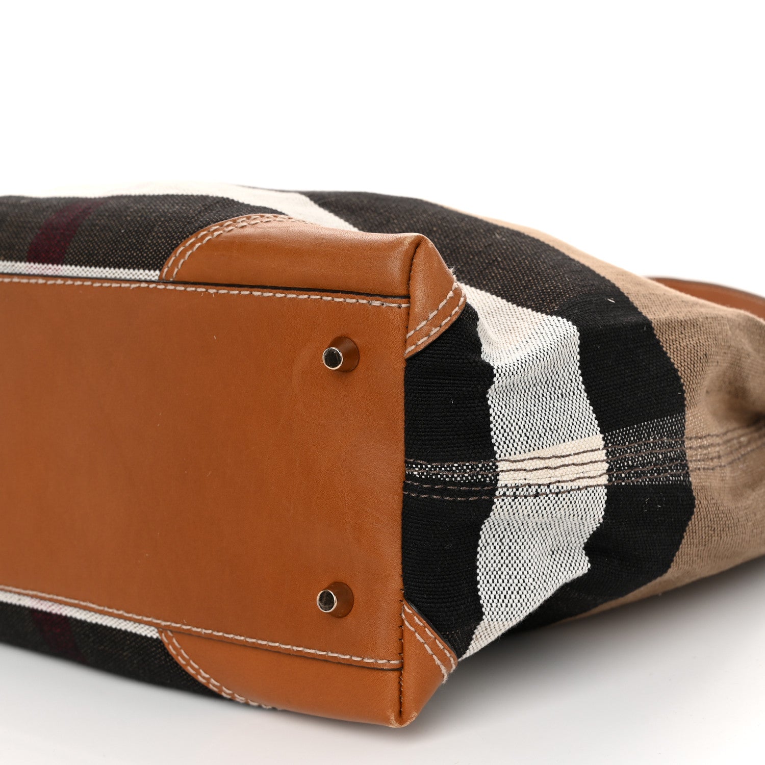 Burberry Canvas Mega Check Medium Maidstone Saddle Brown 11 of 12