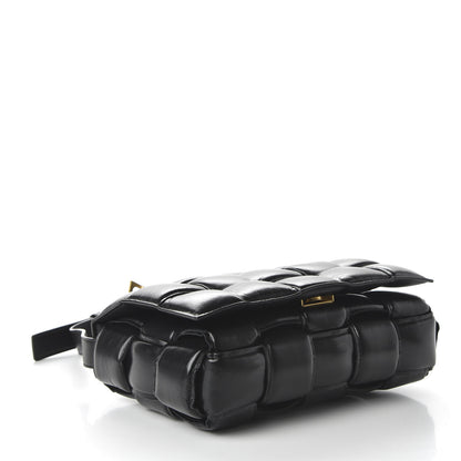 Bottega Veneta Paper Calfskin Maxi Intreccio Padded Cassette Crossbody Bag Black 4 of 9