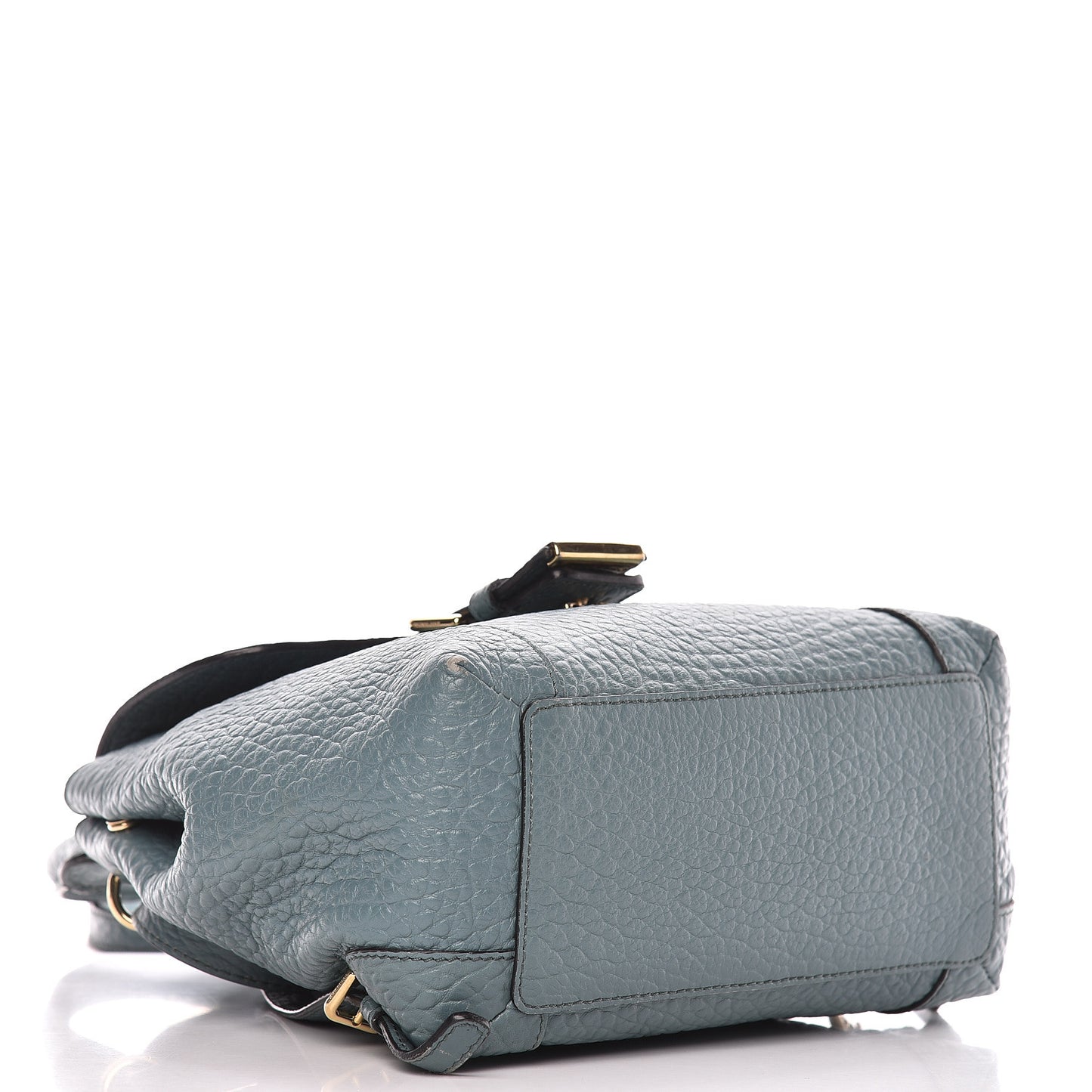 Grainy Calfskin Shoulder Bag Turquoise