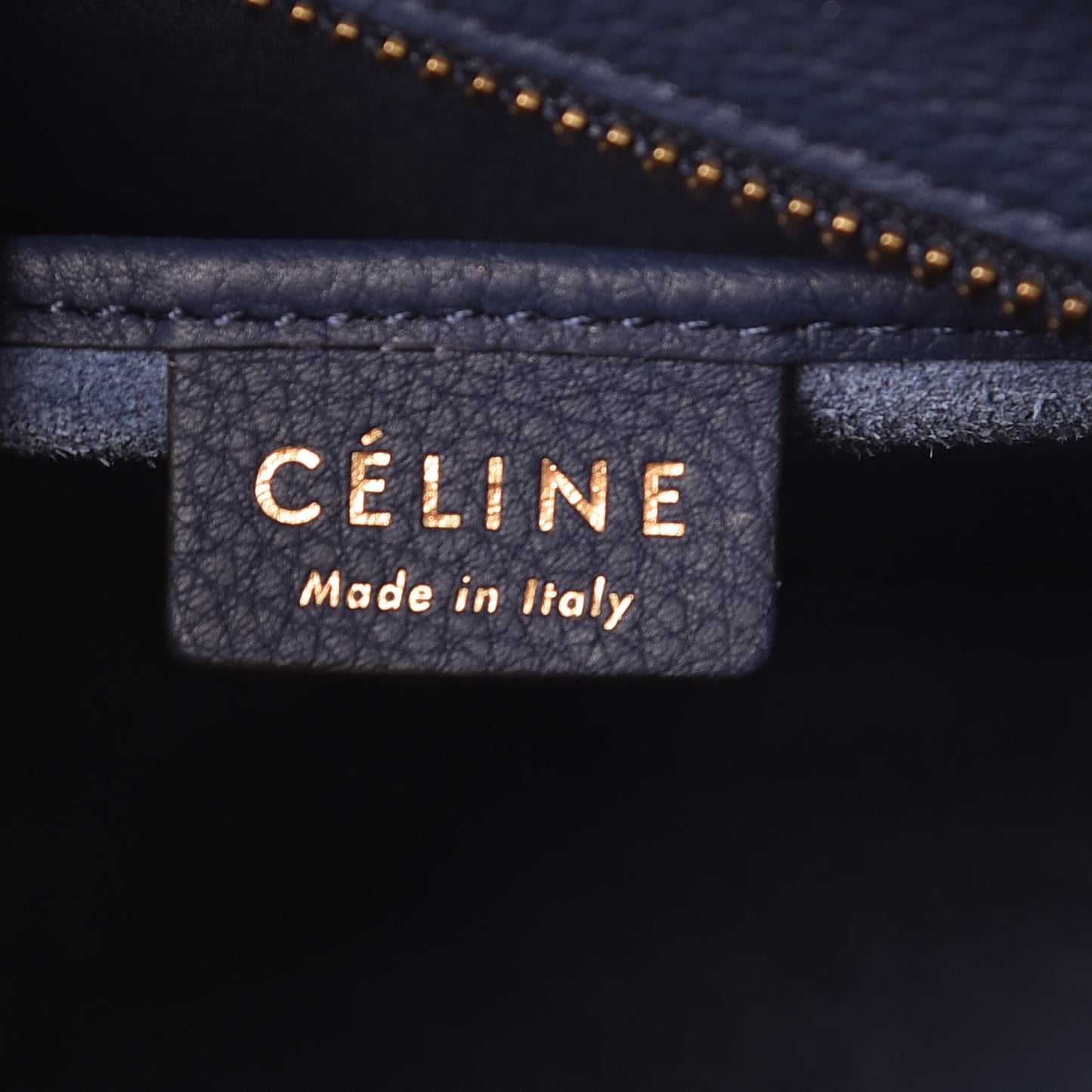 Drummed Calfskin Nano Luggage Marine