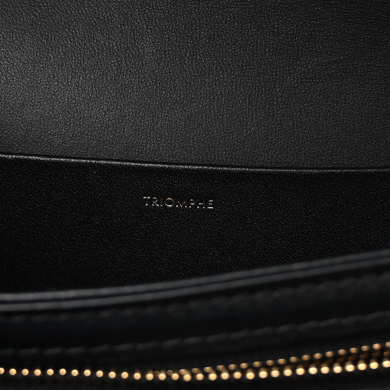 Celine Shiny Calfskin Medium Triomphe Black 7 of 10