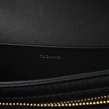 Celine Shiny Calfskin Medium Triomphe Black 7 of 10