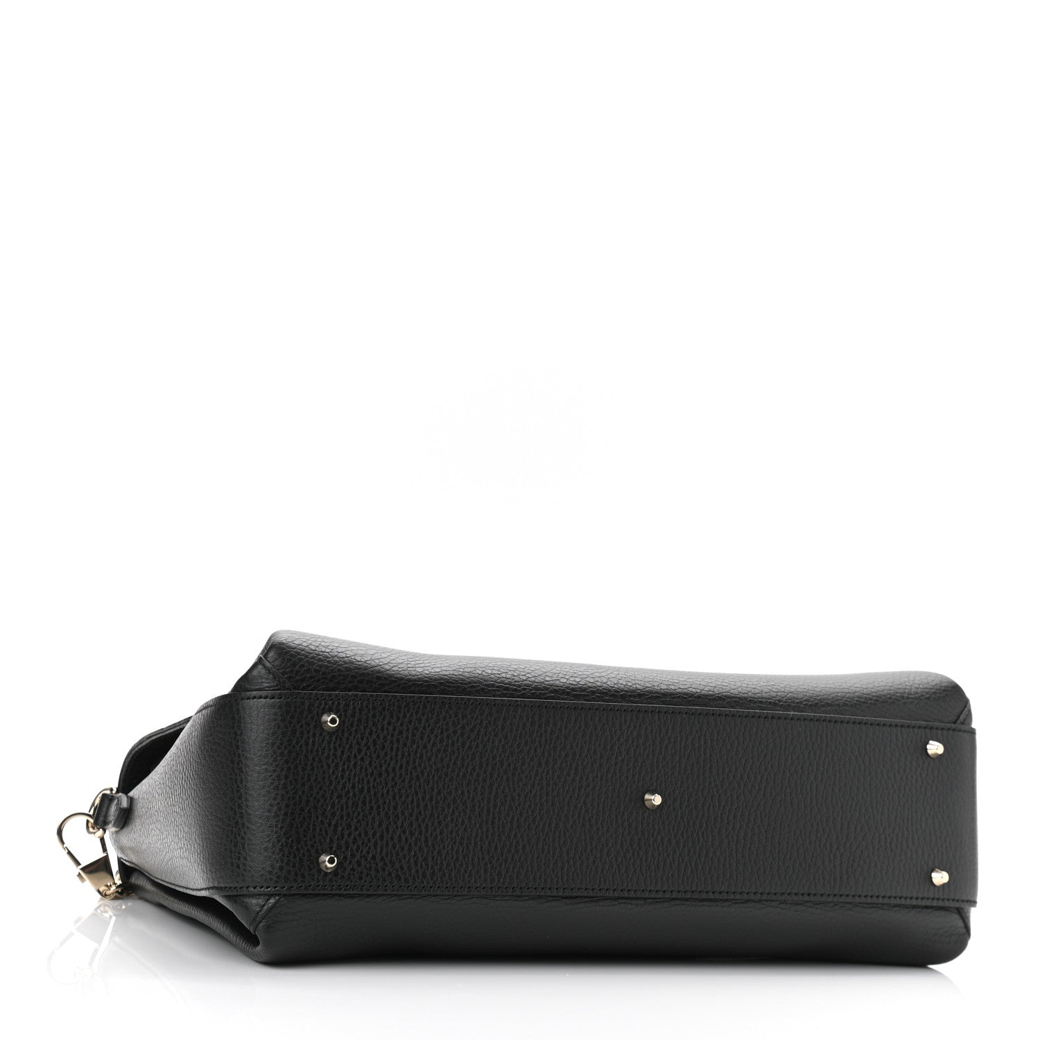 Gucci Dollar Calfskin Medium Interlocking G Top Handle Shoulder Bag Black 4 of 10