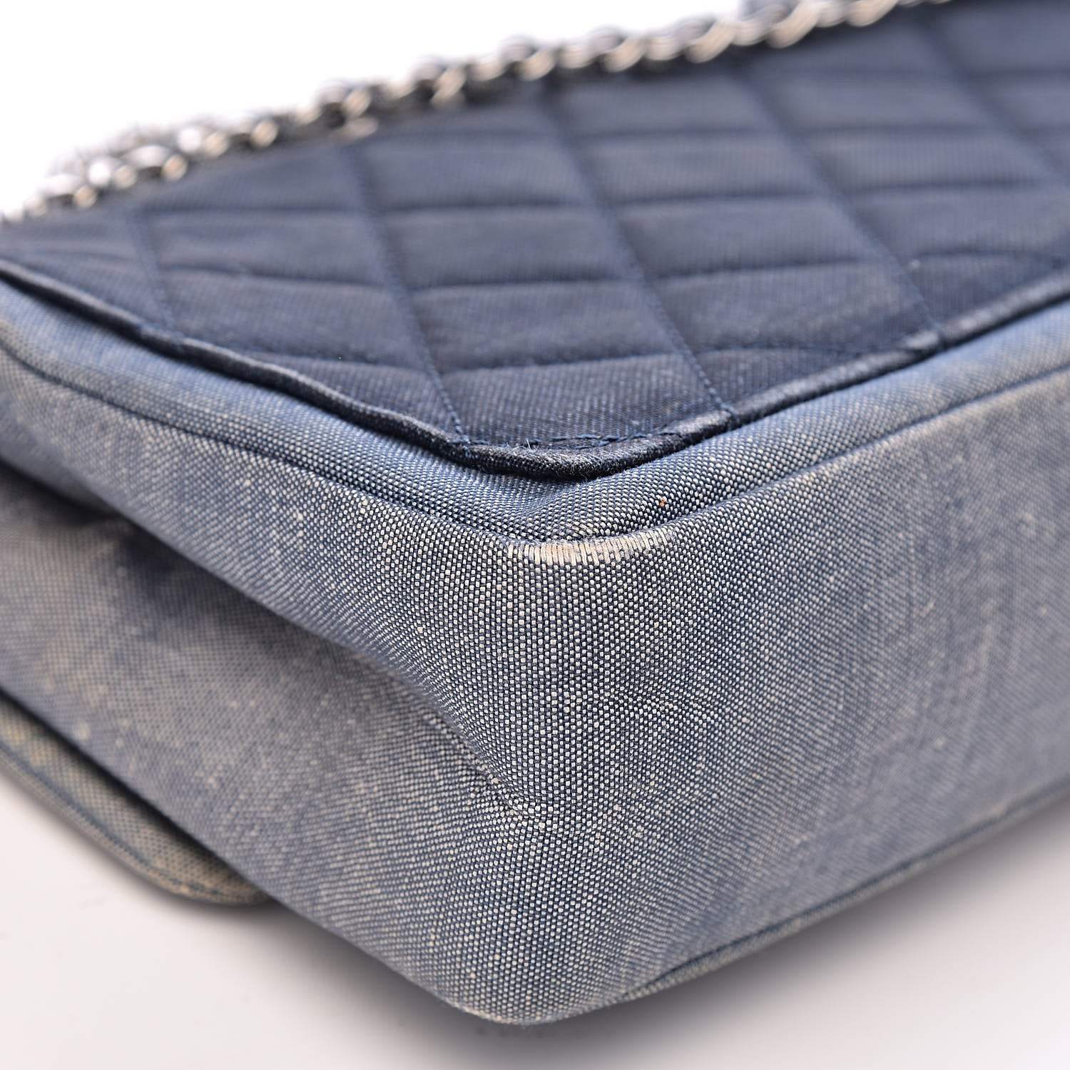Chanel Denim Quilted Small Medallion Flap Blue 10 of 12