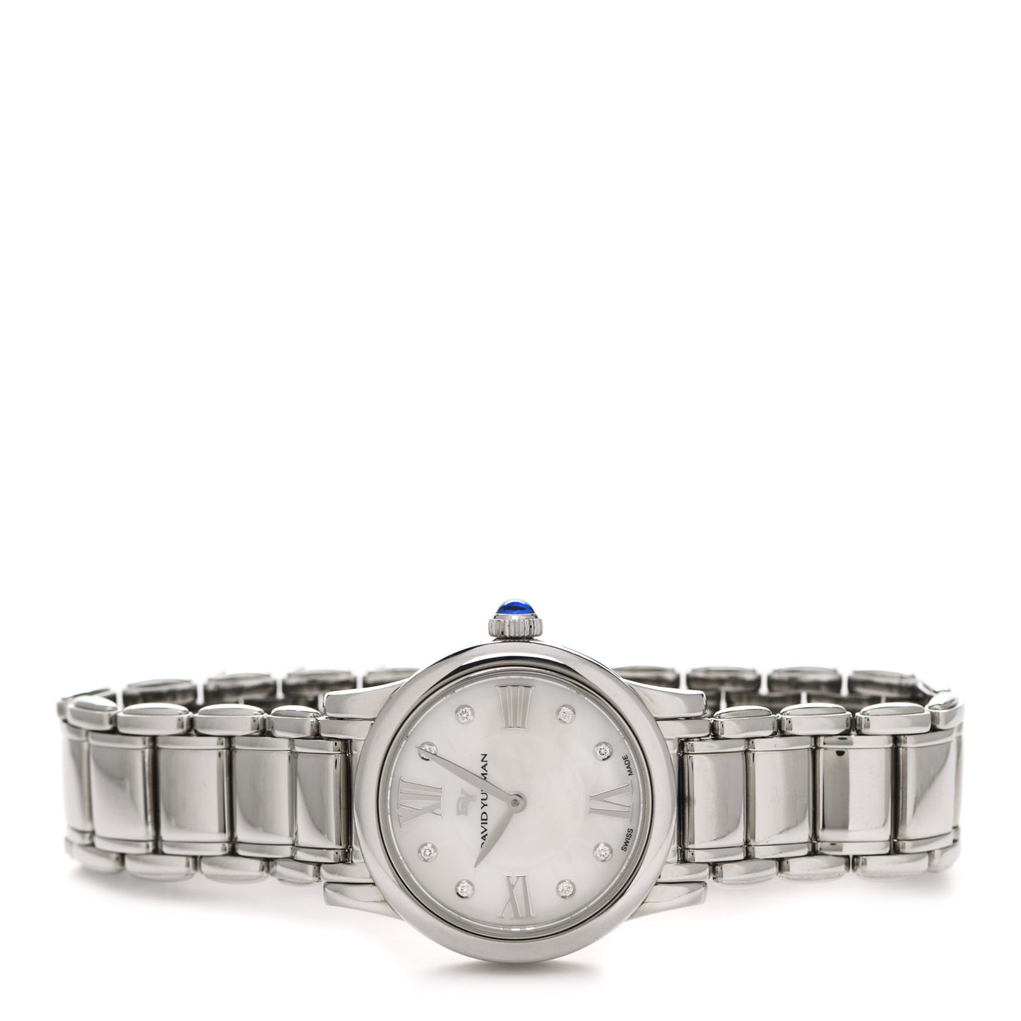 Stainless Steel Diamond Mother of Pearl 30mm Classic Quartz Watch