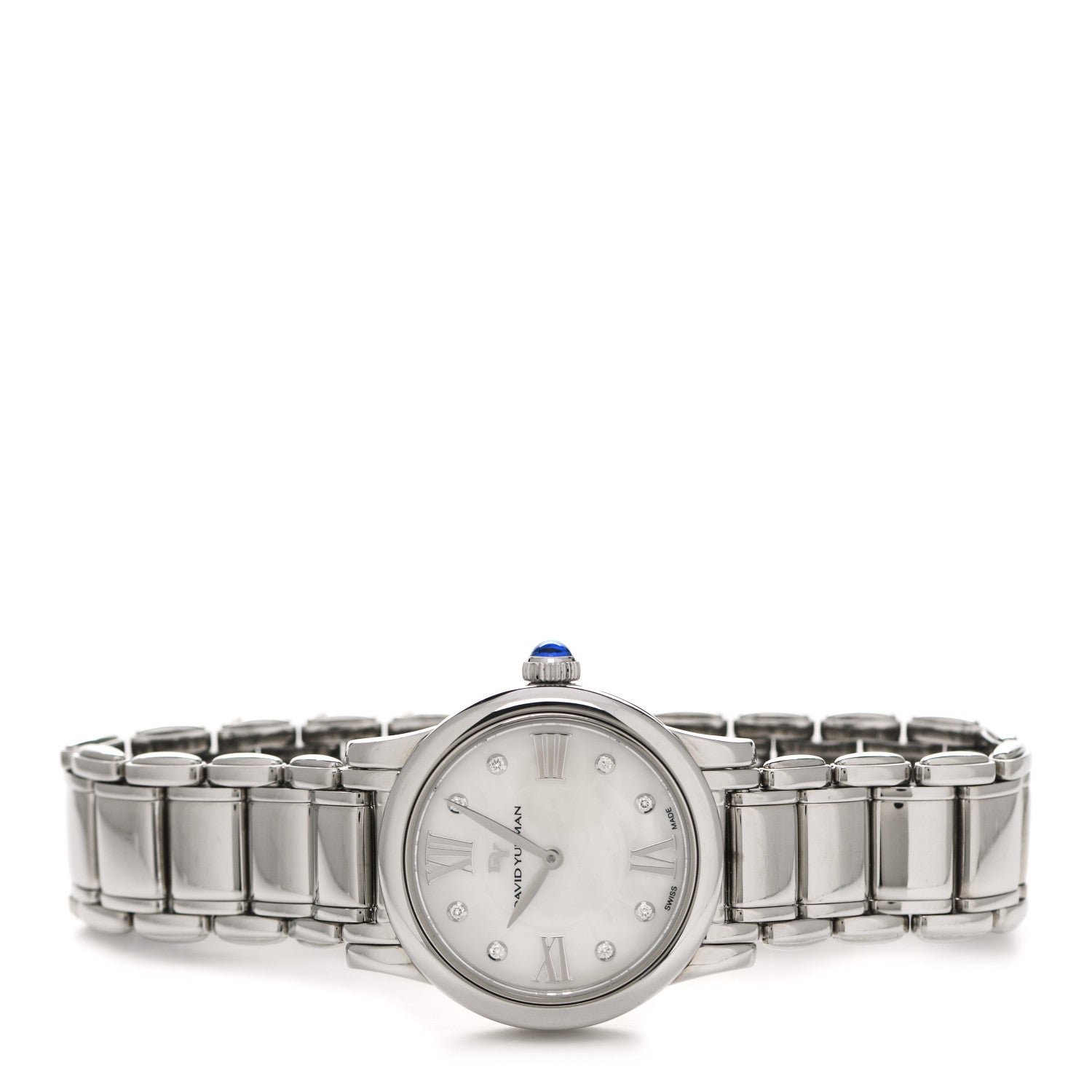 David Yurman Stainless Steel Diamond Mother of Pearl 30mm Classic Quartz Watch 2 of 5