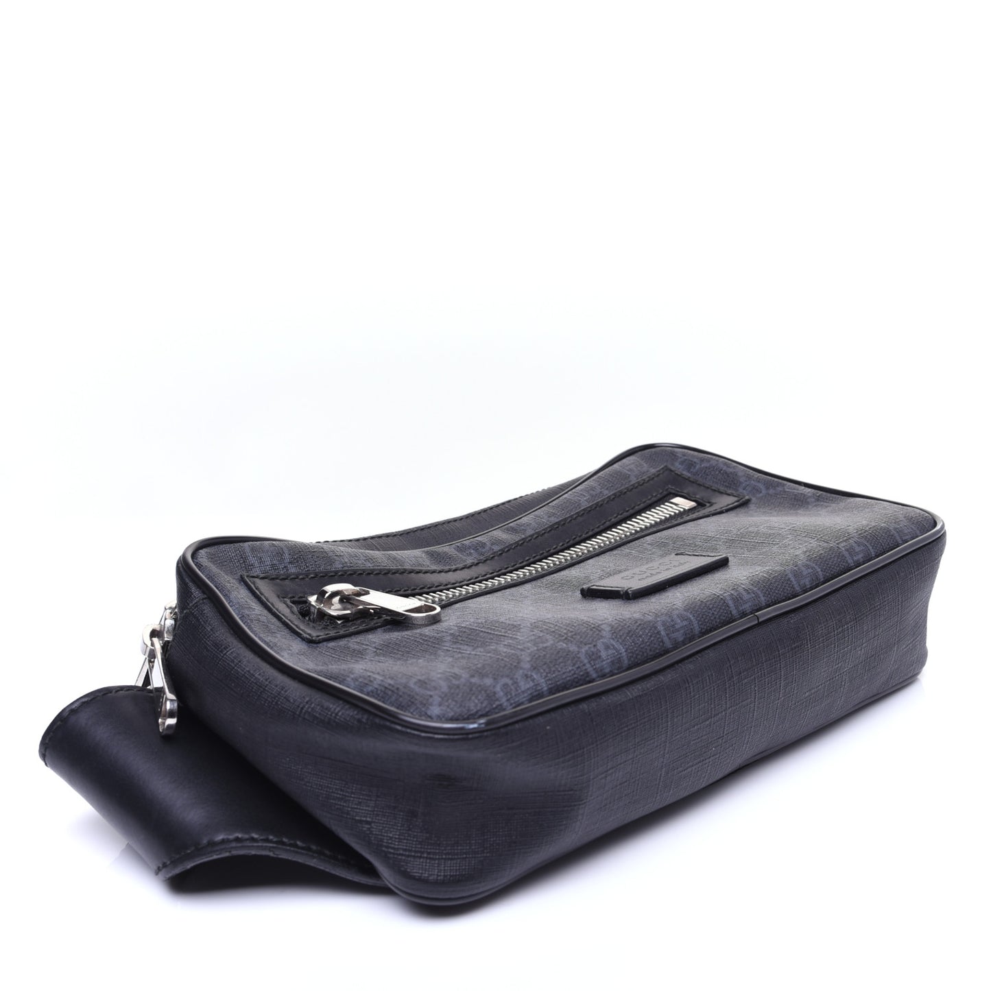 Soft GG Supreme Monogram Web Belt Bag Black Grey