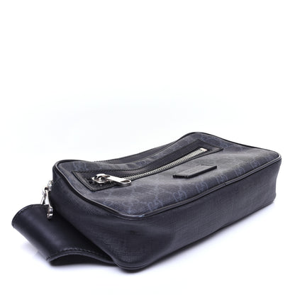 Gucci Soft GG Supreme Monogram Web Belt Bag Black Grey 4 of 13