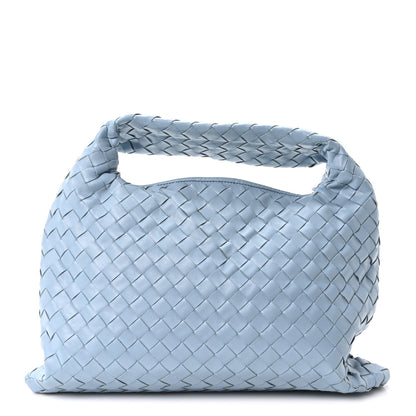 Bottega Veneta Calfskin Intrecciato Small Hop Ice 1 of 10