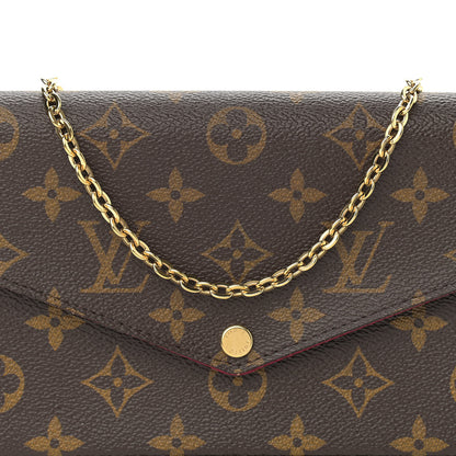 Louis Vuitton Monogram Pochette Felicie Chain Wallet Fuchsia 9 of 12