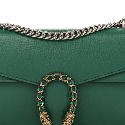 Gucci Dollar Calfskin Crystal Small Dionysus Shoulder Bag Emerald 8 of 12