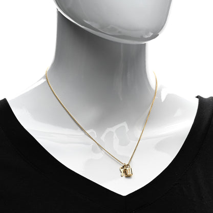 Louis Vuitton 18K Yellow Gold Lockit Key Pendant Necklace 2 of 5