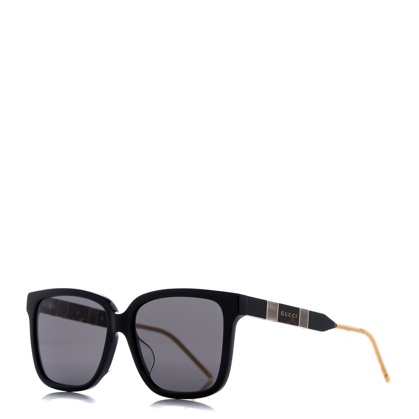 Acetate Square Sunglasses GG0599SA Black Tortoiseshell Pearlescent