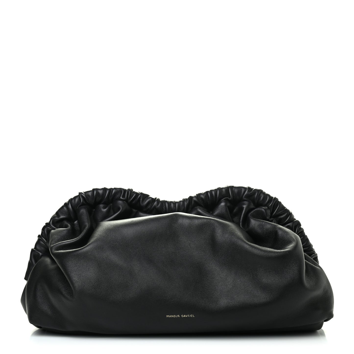 Lambskin Cloud Clutch Black Flamma