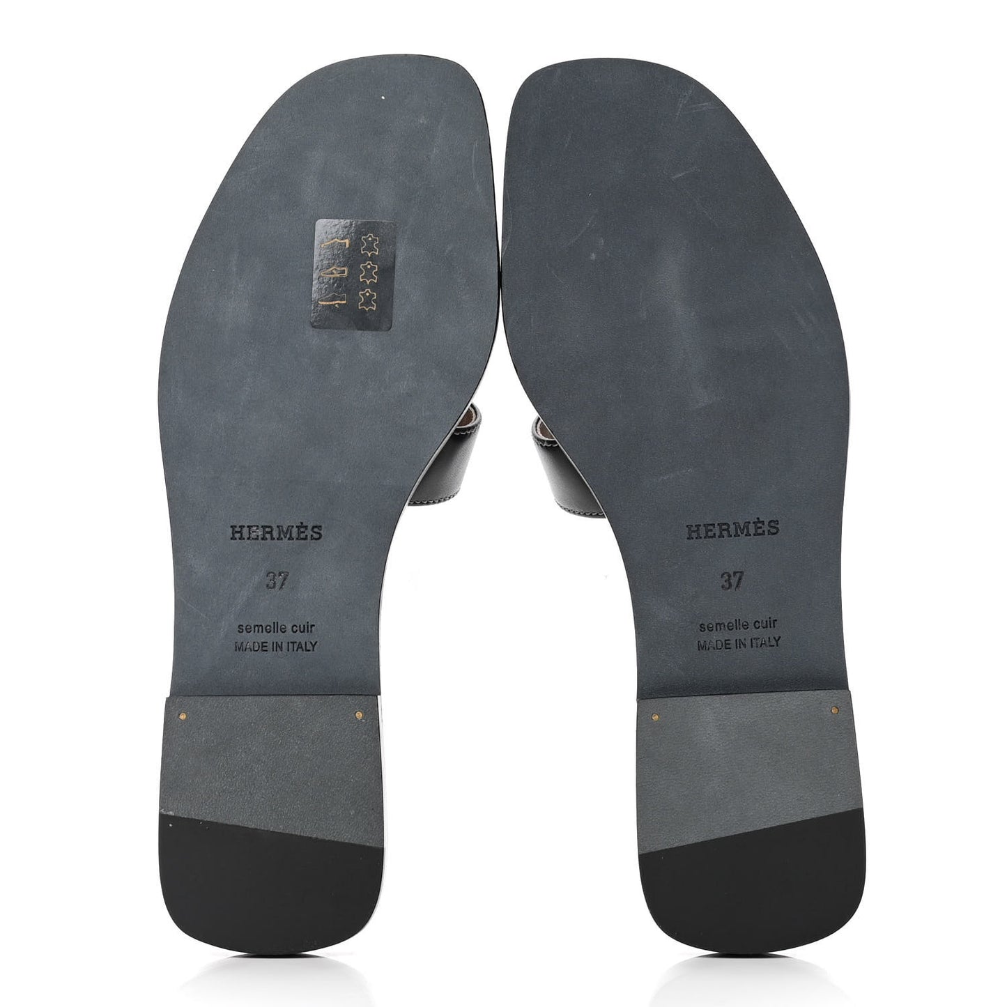 Box Calfskin Oran Sandals 37 Black