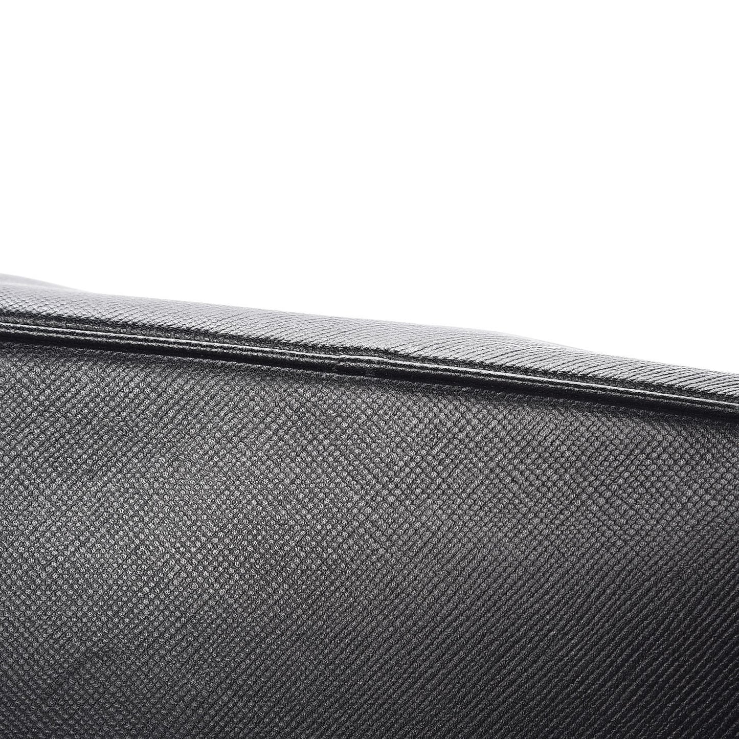 Saffiano Cuir Front Pocket Tote Black