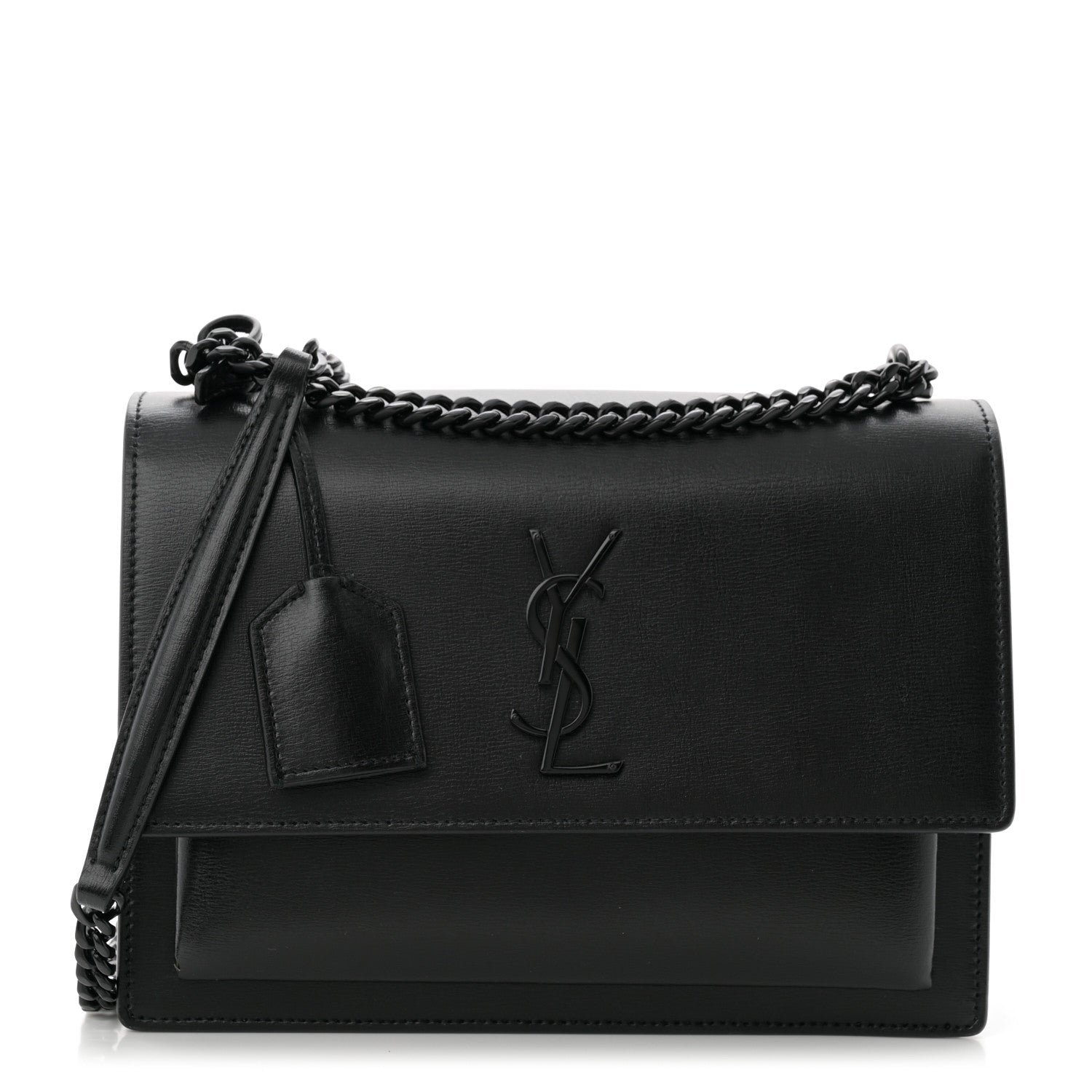 Saint Laurent Calfskin Medium Monogram Monochrome Sunset Black 1 of 15