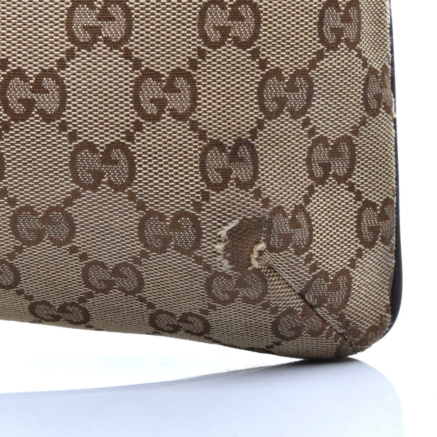 Monogram Web Small Flat Messenger Crossbody Dark Brown
