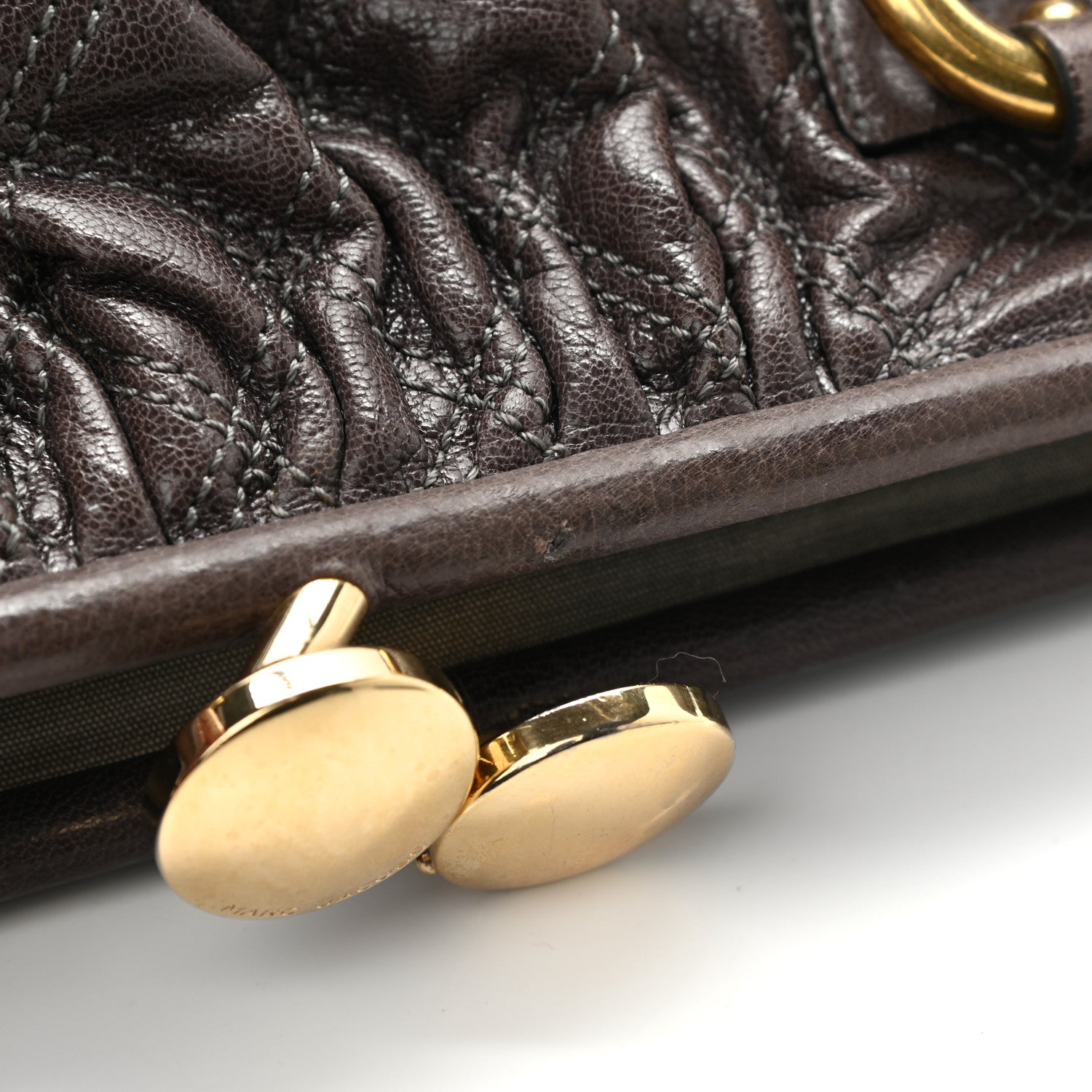 Marc Jacobs Calfskin Quilted Stam Brown 6 of 21