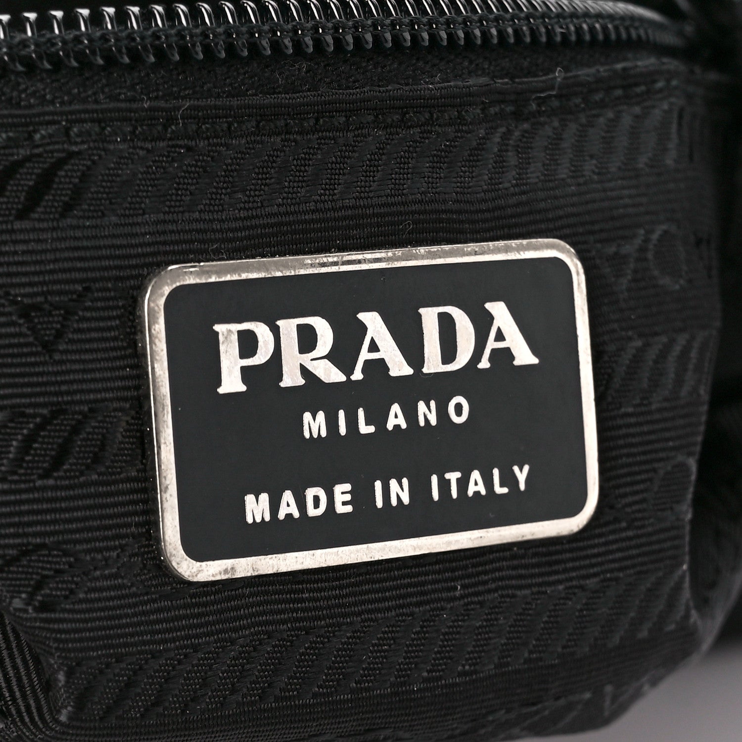 Prada Saffiano Logo Embossed Shoulder Bag Black 6 of 12
