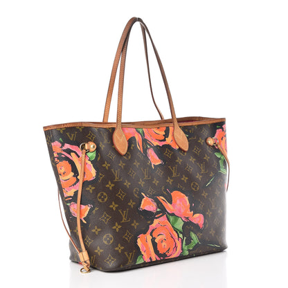 Louis Vuitton Monogram Roses Neverfull MM 3 of 21