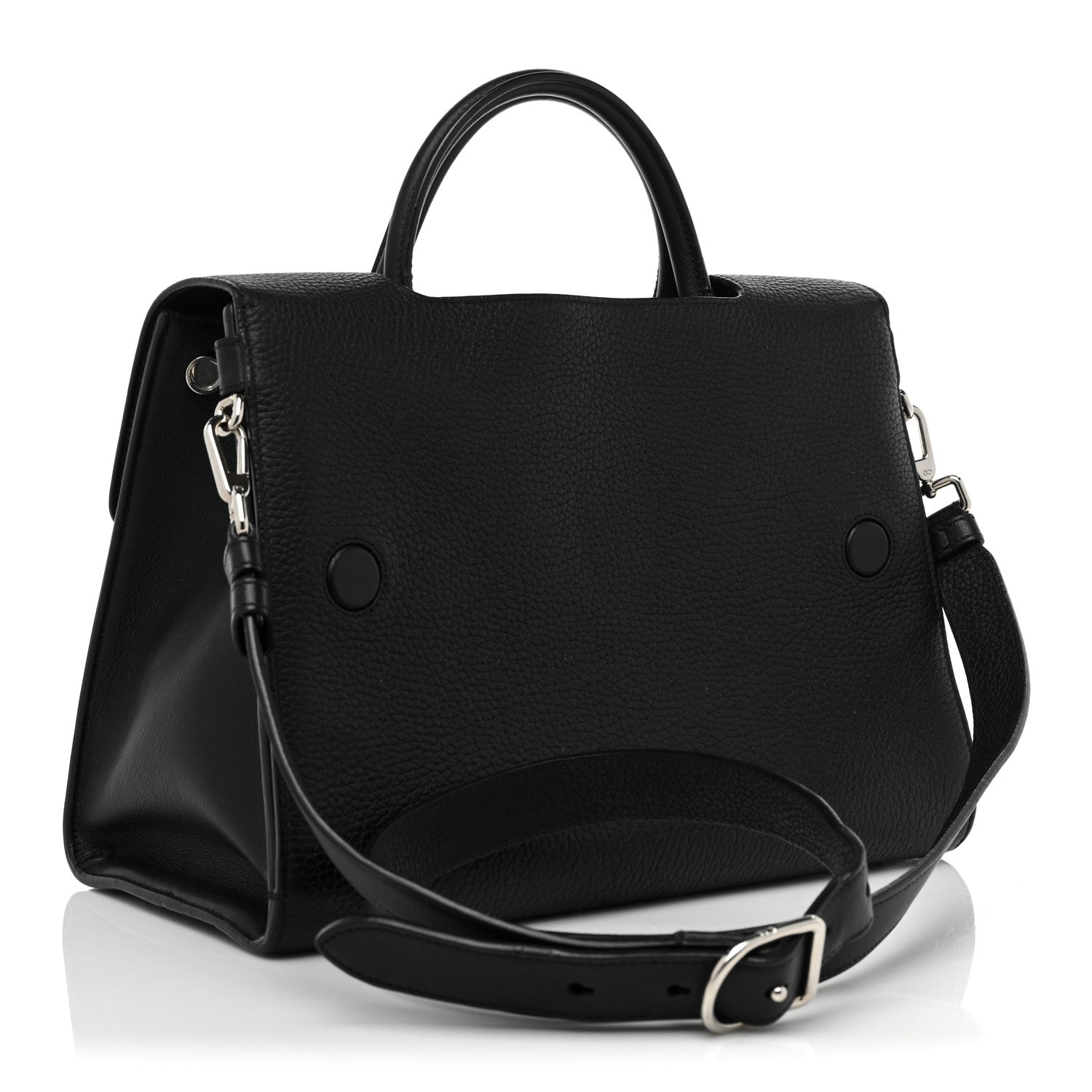 Christian Dior Grained Calfskin Medium Diorever Flap Black 3 of 12