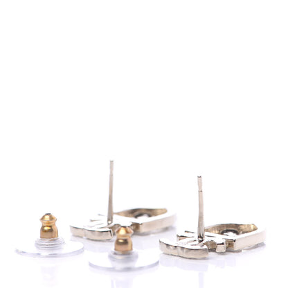 Chanel Crystal CC Sergeant Earrings Gold 3 of 5