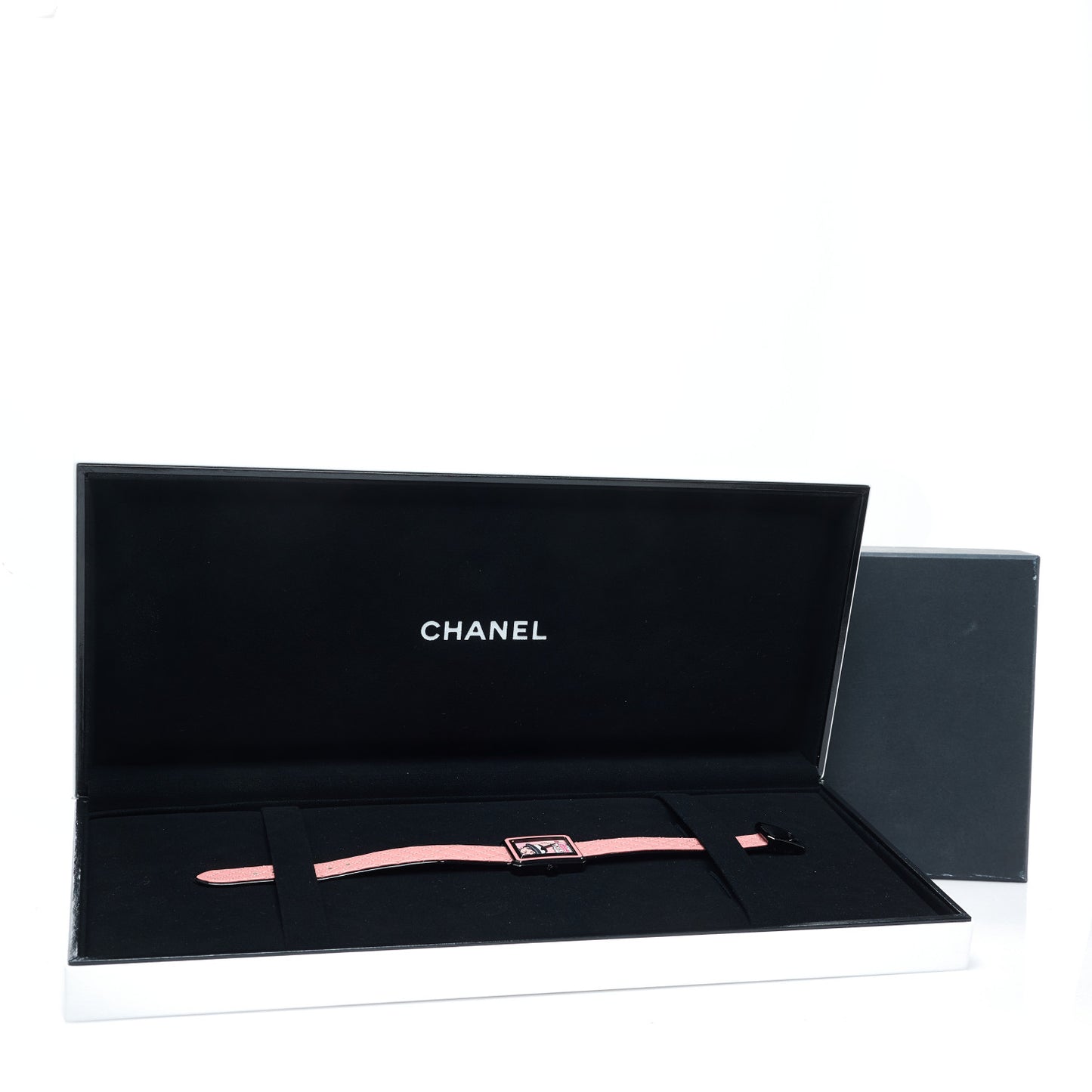 Stainless Steel Calfskin 21mm Boy-Friend Blush Quartz Watch Pink