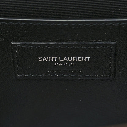 Saint Laurent Grain De Poudre Textured Mixed Matelasse Medium Triquilt Monogram Satchel Marble Pink 6 of 9