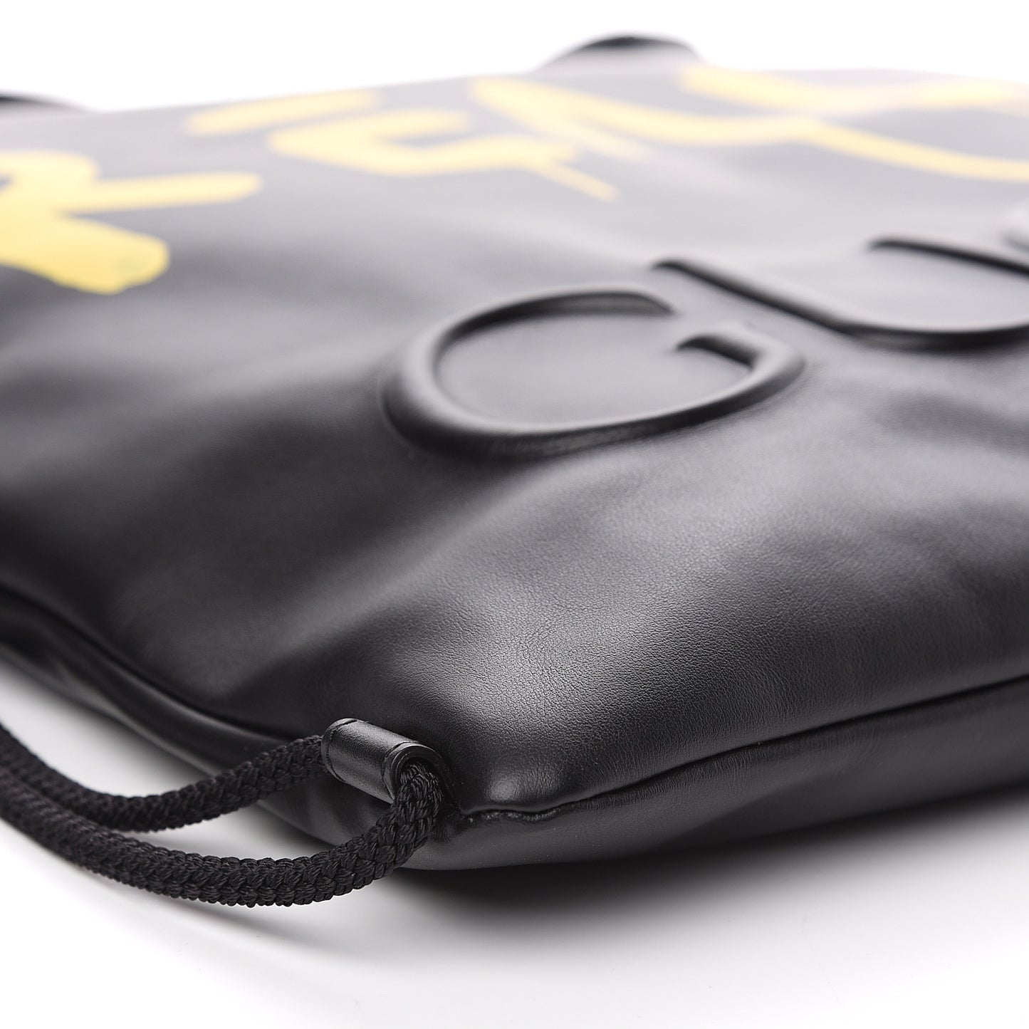 Calfskin Small GucciGhost Drawstring Backpack Black