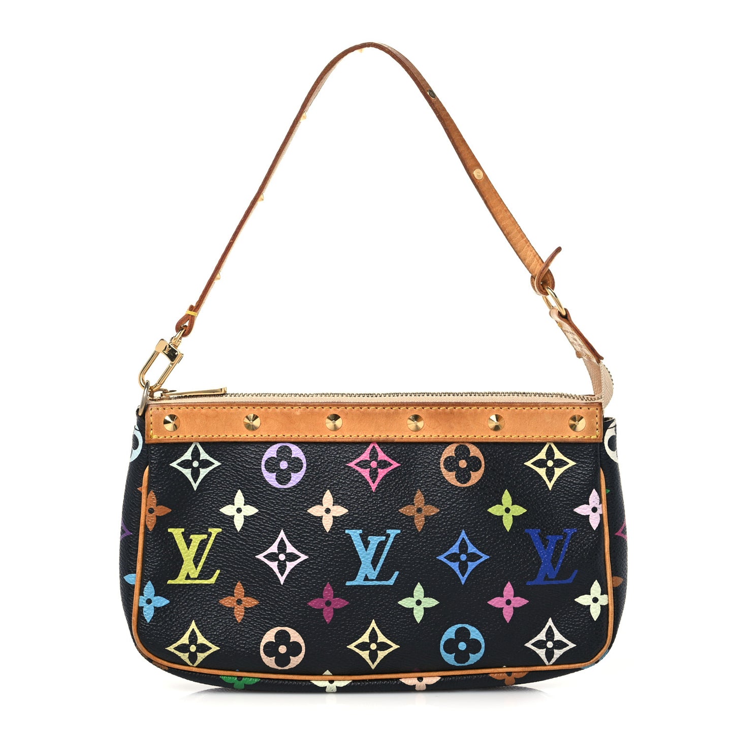 Monogram Multicolor Pochette Accessories Black