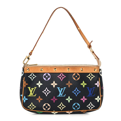 Louis Vuitton Monogram Multicolor Pochette Accessories Black 1 of 8