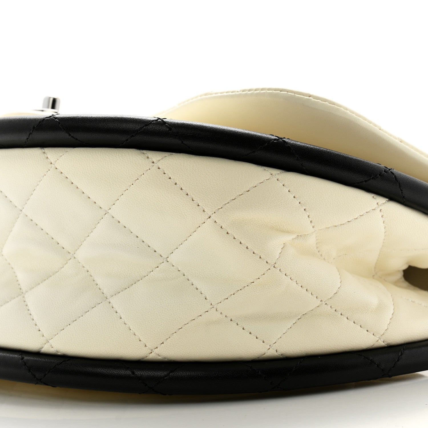 Chanel Lambskin Quilted Medium Hula Hoop Flap Ivory 10 of 12