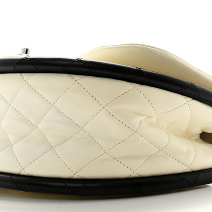 Chanel Lambskin Quilted Medium Hula Hoop Flap Ivory 10 of 12