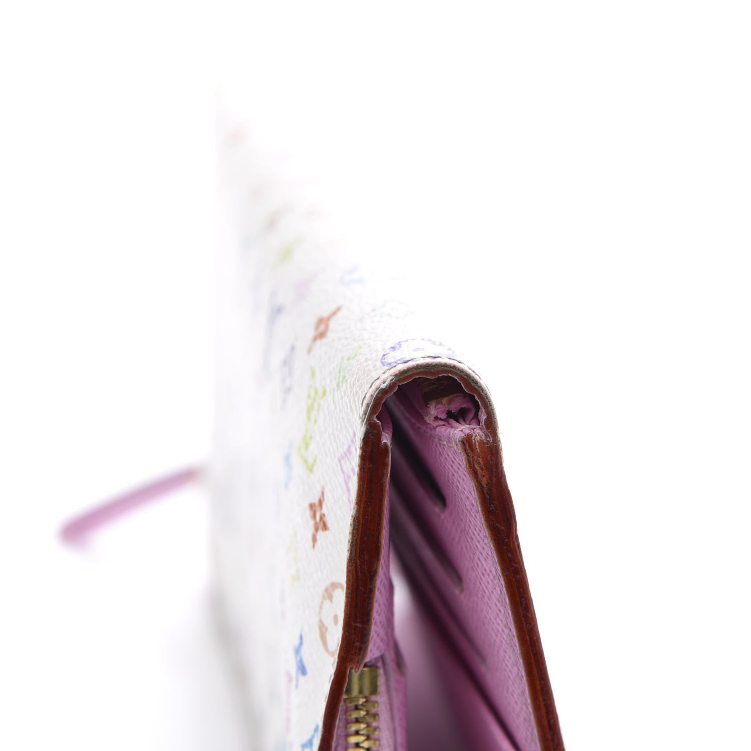 Louis Vuitton Monogram Multicolor Insolite Wallet White Litchi 11 of 12