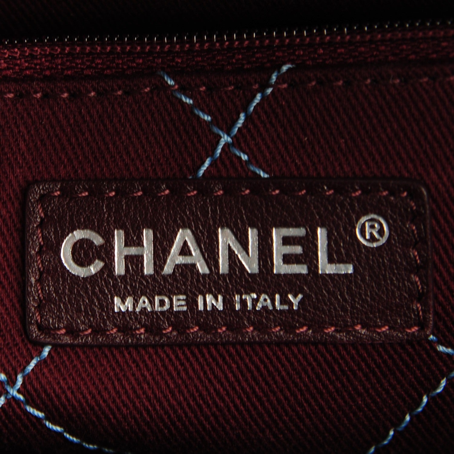 Chanel Caviar Quilted Deauville Bowling Bag Blue 6 of 7